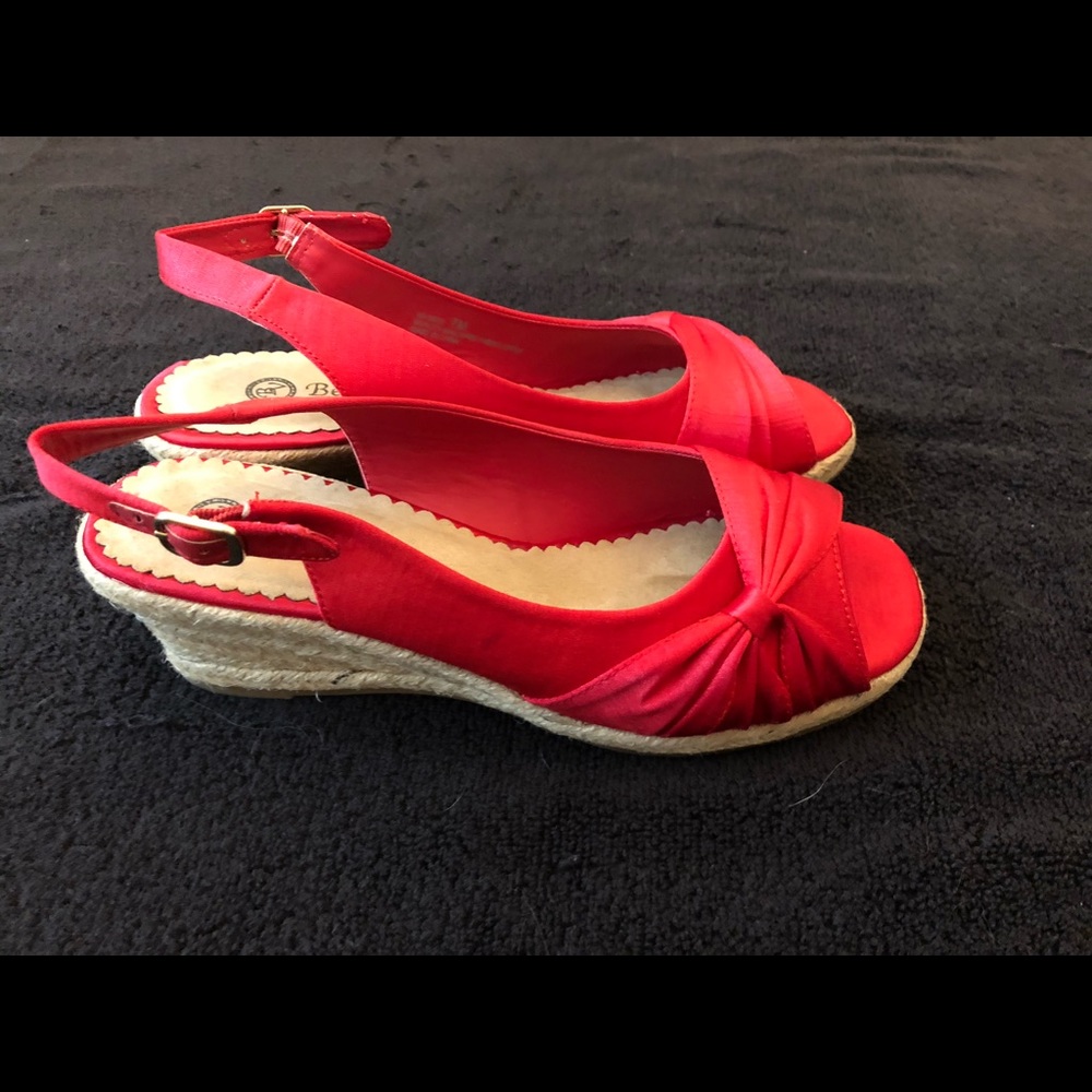Bella Vista Sangria Red silk Shoes